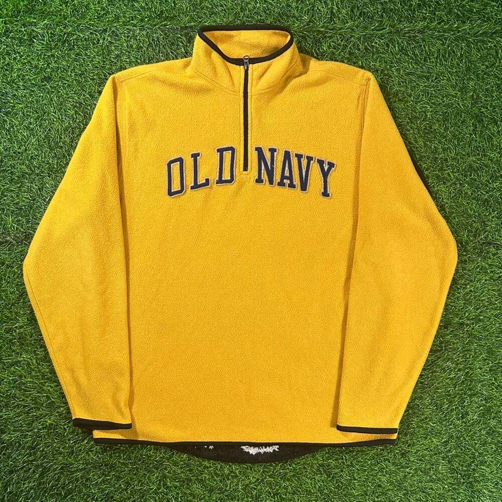 Vintage 2000s Old Navy Fleece Quarter Zip Jacket - L; 23x29 (Width/Length)